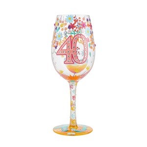 Happy 40th Birthday Wine Glass - 51177