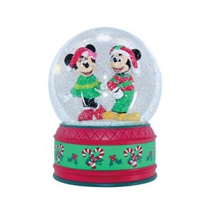 Mickey  Minnie Holiday Snow Globe - 51185