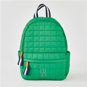 Embroidered Shiraleah Quilted Backpack in Green - 51229