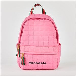 Embroidered Shiraleah Quilted Backpack in Pink - 51231