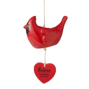 Engraved Ceramic Cardinal Wind Chime - 51332