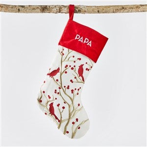 Embroidered Cardinal Stocking - 51348