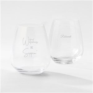 Engraved Witches Sippin Atelier Stemless Wine Glass - 51612