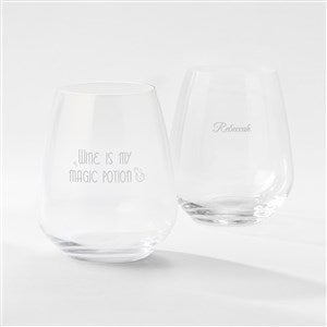 Engraved Magic Potion Atelier Stemless Wine Glass - 51614