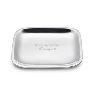 Engraved Nambé Small Square Accent Tray - 51786