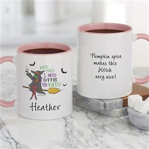 Hocus Pocus philoSophie's® Personalized Halloween Coffee Mug 11 oz.- Pink - 51795-P