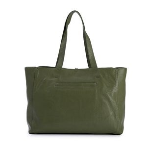 Vera Bradley Leather Hathaway Tote in Bronze Green - 52109