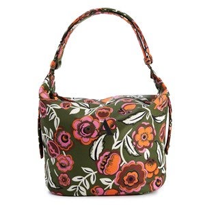 Vera Bradley Astoria Shoulder Bag in Bubbly Flowers Green - 52118