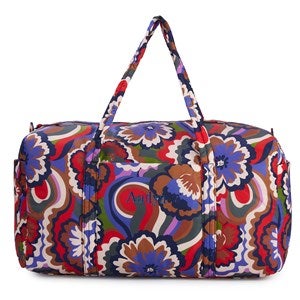 Embroidered Vera Bradley Large Original Duffel Bag in Bossanova Bold - 52151