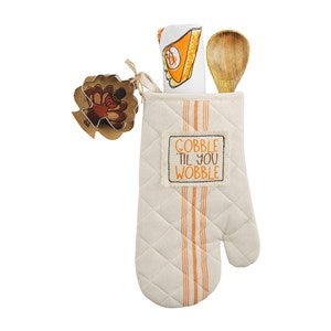 Gobble Til You Wobble Oven Mitt and Towel Set - 52224