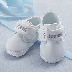 Baby boy satin christening hot sale shoes