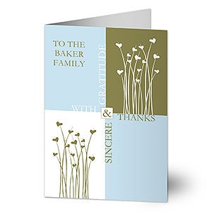 Gratitude  Thanks Personalized Greeting Card - 7482