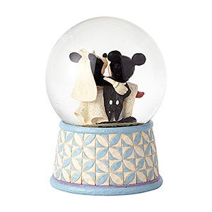 Disney wedding top snow globe