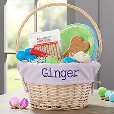 Personalized Dog Easter Baskets Embroidered With Any Name - 23413