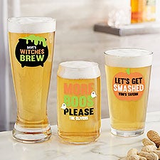 Personalized Halloween Beer Glasses - Let's Get Smashed - 25063