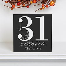 31 Personalized Halloween Decorative Wood Block - 27466