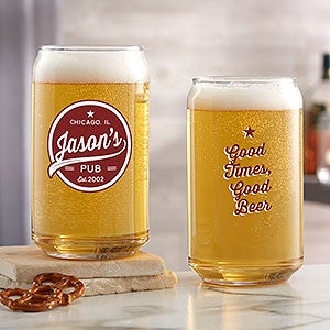 Twinkle Twinkle Little Star Personalized 16 oz Beer Can Glass