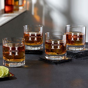 SALE Custom ENGRAVED Whiskey Glasses, Whiskey Glasses Personalized,  Monogram Whiskey Glasses, Bourbon Glasses 