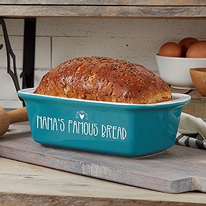 Personalized Casserole Baking Dish - Turquoise