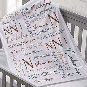 Baby boy monogram discount blanket