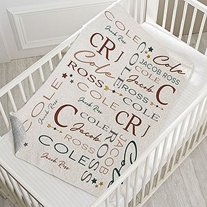 Star Struck Baby Boy Personalized Nursery Area Rug - 2.5x4