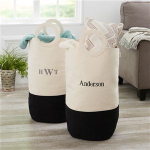 Playful Name Embroidered Canvas Storage Tote