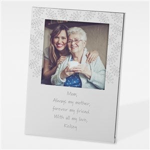 Friends silver metal photo frame with metal enamel look embossed