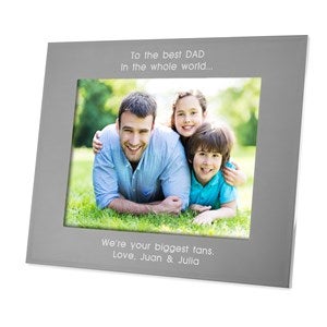 Engraved Family Tremont Gunmetal 4x6 Picture Frame - Horizontal/Landscape