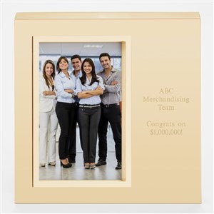 Engraved Family Gold Uptown 4x6 Picture Frame- Horizontal/Landscape