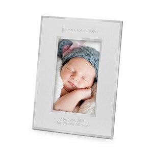 Kids Engraved Flat Iron Black Picture Frame - 4x6 Vertical