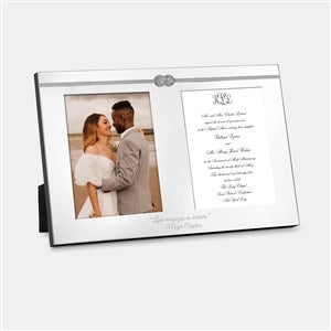 Vera Wang Wedgwood Wedding Collection good Double Invitation Frame Silver