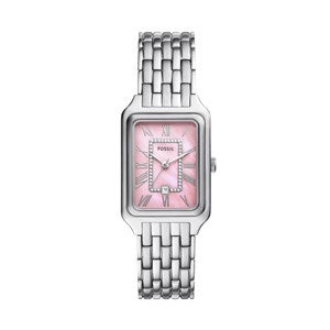 Engraved Fossil Raquel Silver and Pink Watch - 26MM     - 52943