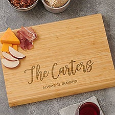 Seasonally Script Personalized Bamboo Cutting Boards - 31951