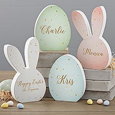 Speckled Personalized Wooden Easter Decorations - 33530