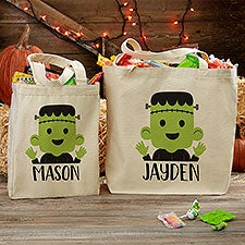 Personalized Halloween Tote Bag - Trick Or Trick Frankie - 35988