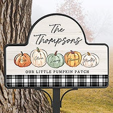 Personalized Magnetic Garden Sign - Family Pumpkin Patch  - 36366