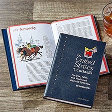 The United States of Cocktails Personalized Leather Book  - 36789D