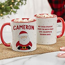 Personalized Christmas Coffee Mugs - Santa and Friends - 36982