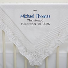 Christening Day Embroidered Baby Christening Blanket  - 37948