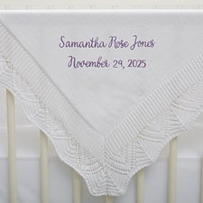 Write Your Own Embroidered Christening Blanket  - 37950