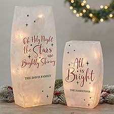 Personalized Christmas Frosted Tabletop Light - All Is Bright - 38686