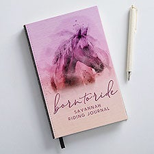 Personalized Writing Journal - Born To Ride Horses - 39979