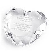 Engraved Crystal Heart Paperweight for the Boss - 41868