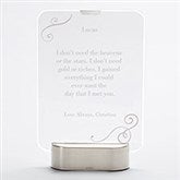 Engraved Light Up Glass Keepsake For My Husband - 42066