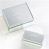 Personalized Engagement Mirrored Jewelry Box - Write Your Own - 42164