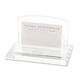 Engraved New Employee Glass Business Card Holder - 42170