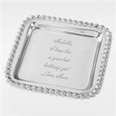 Mariposa® String of Pearls Engraved Birthday Message Jewelry Tray - 42232