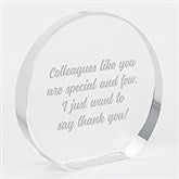 Engraved Message Round Crystal Award for Professional - 42271