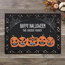 Jack-o-Lantern Family Personalized Halloween Doormats  - 42310