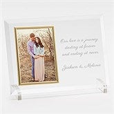 Engraved Wedding Message Glass Vertical Picture Frame - 42312